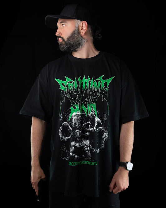 FORCEFED - HEAVYWEIGHT OVERSIZED T SHIRT - Splitting Skin