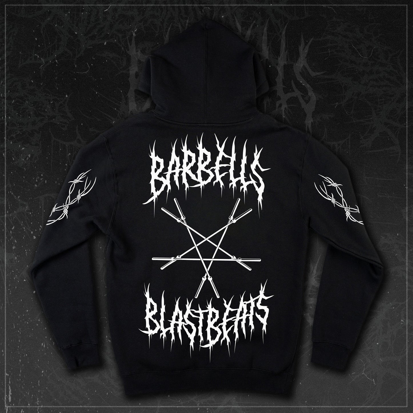 Barbells & Blastbeats Pullover Hoodie - Splitting Skin