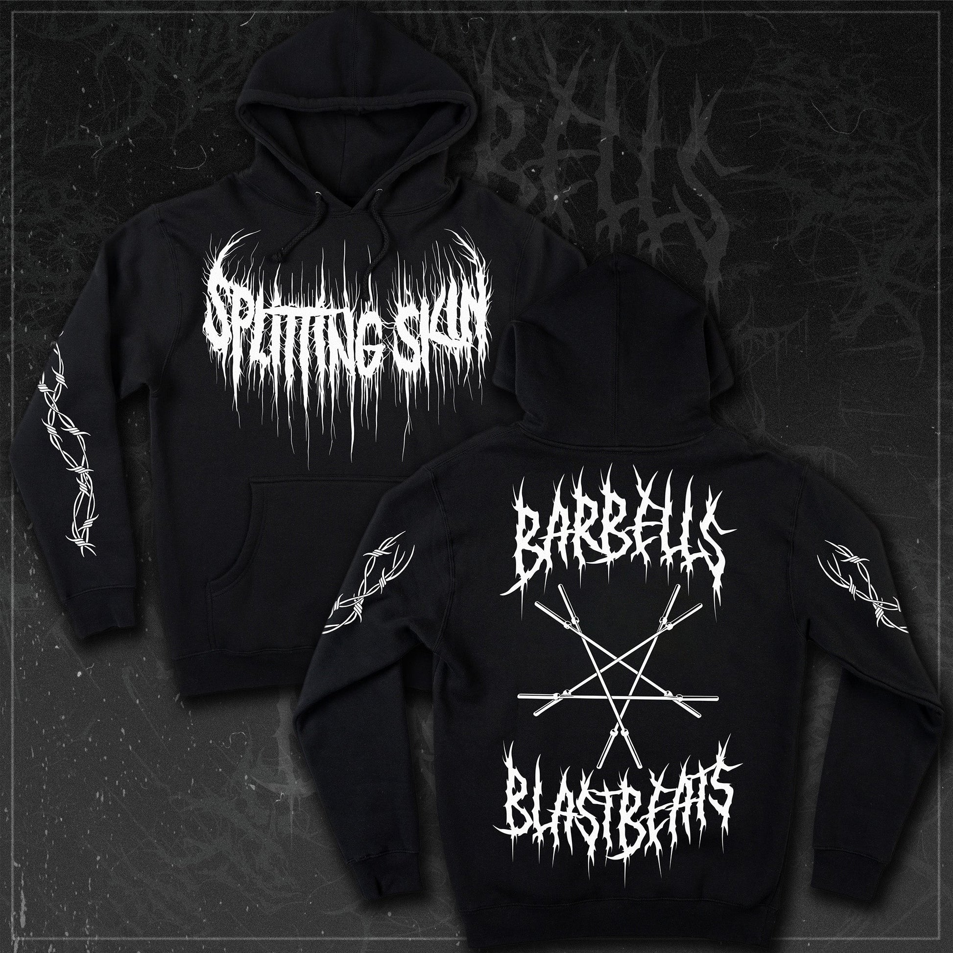 Barbells & Blastbeats Pullover Hoodie - Splitting Skin