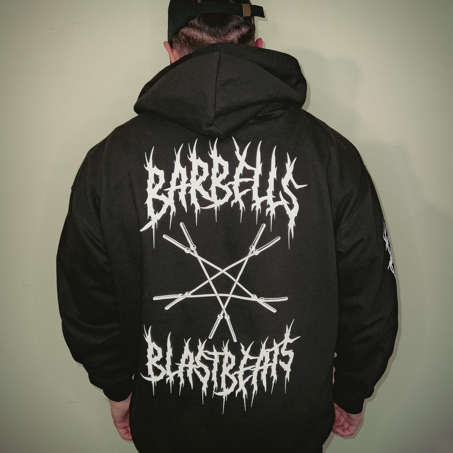 Barbells & Blastbeats Pullover Hoodie - Splitting Skin