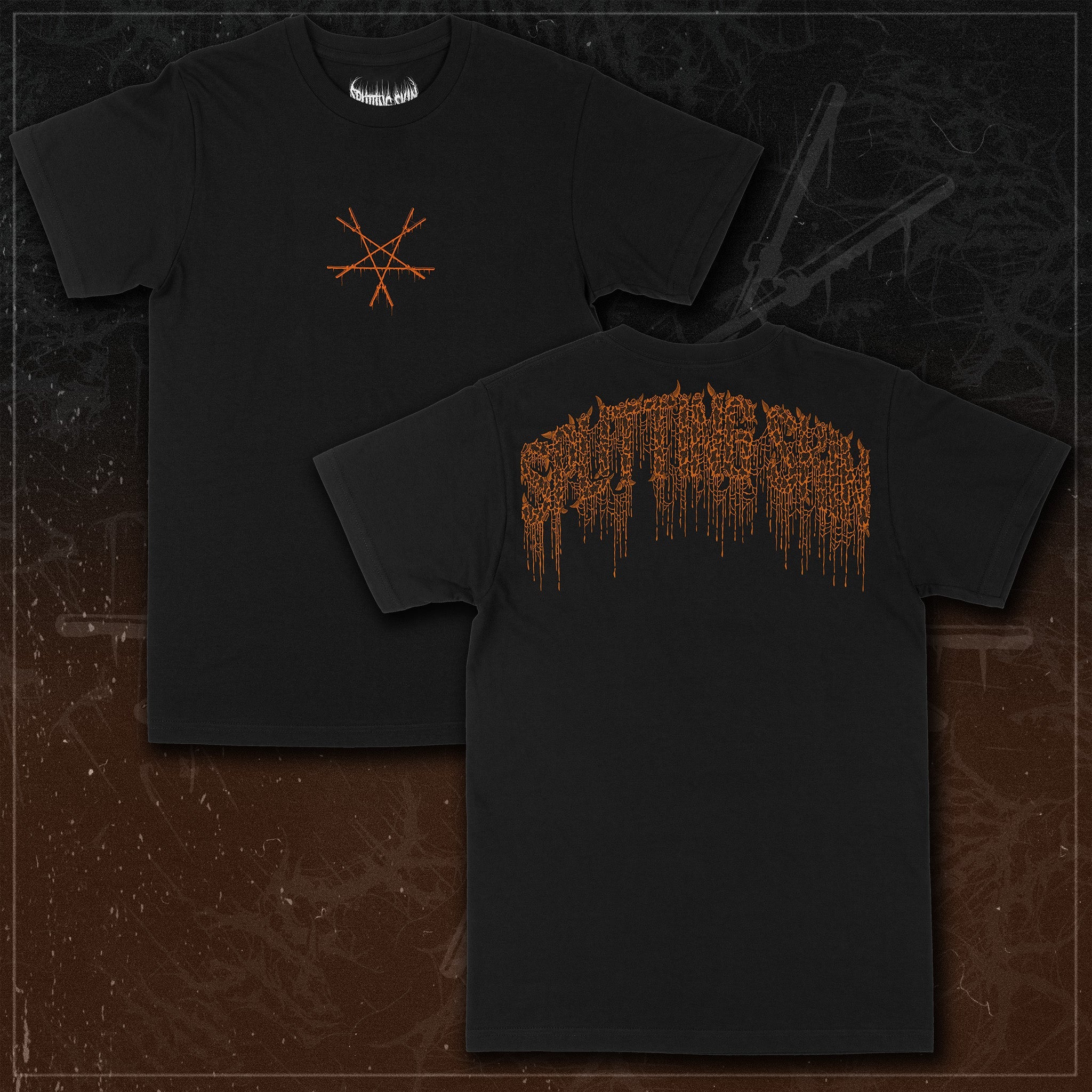 Drippy Pentagram T-Shirt – Splitting Skin