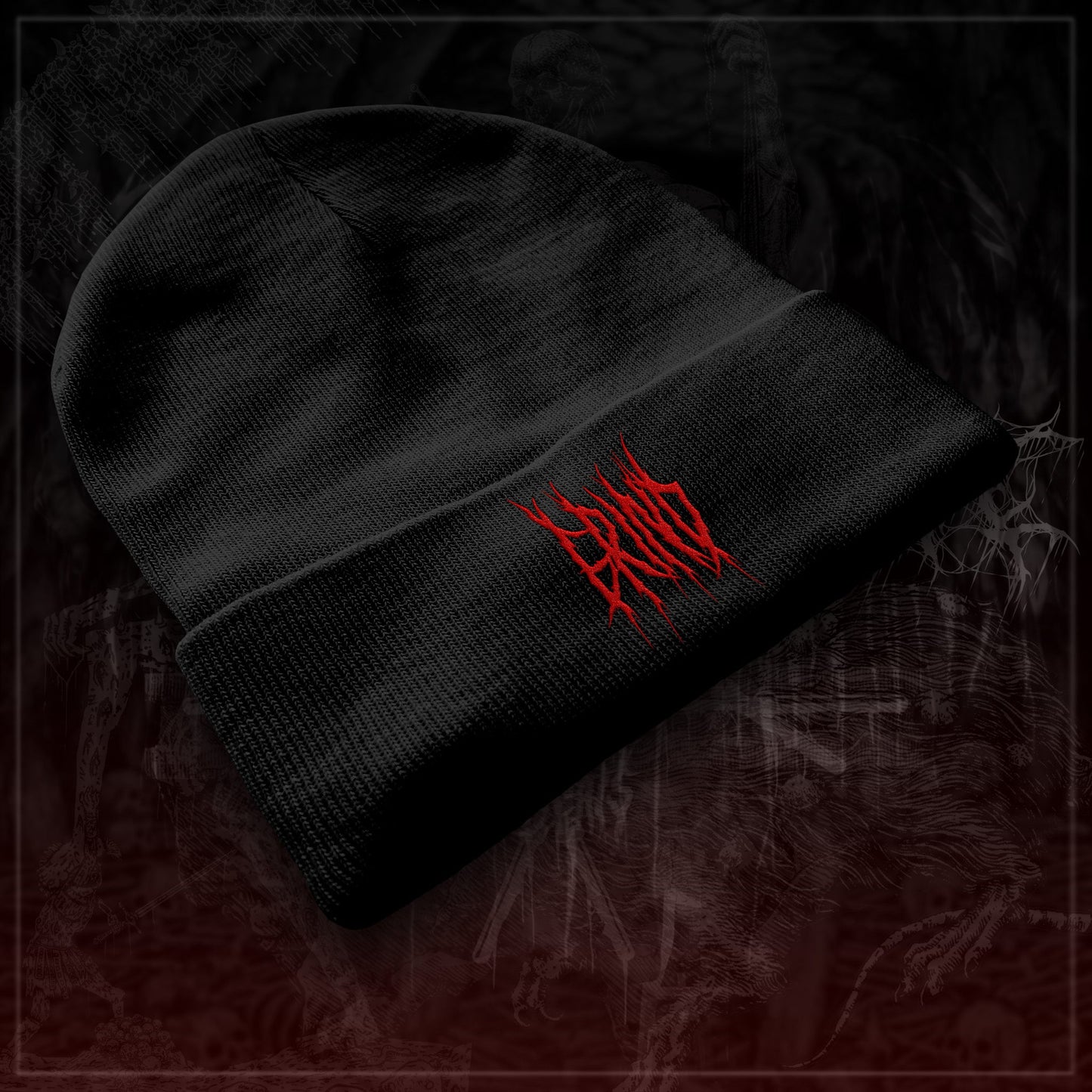 Embroidered Grind Beanie - Splitting Skin