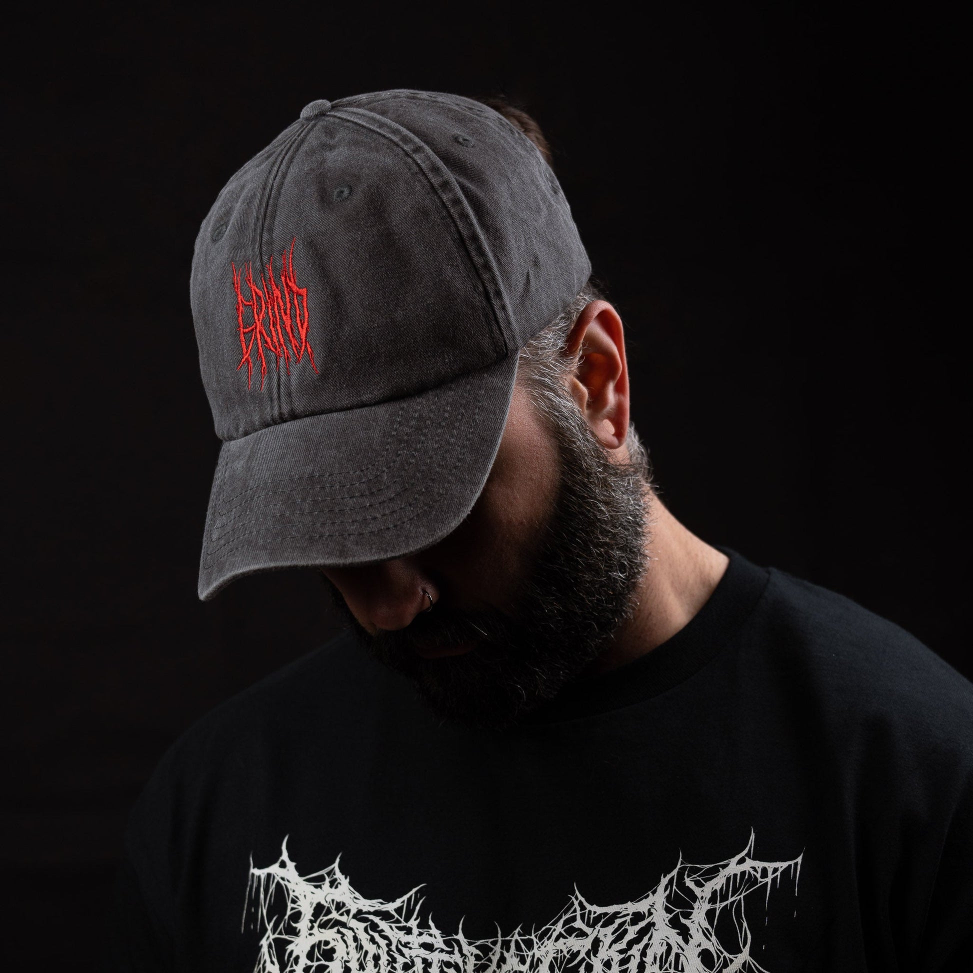 Embroidered Stonewash Grind Dad Hat - Splitting Skin